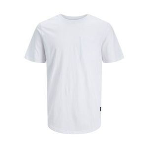Jack&Jones Pánské triko JJENOA Long Line Fit 12210945 White XXL obraz