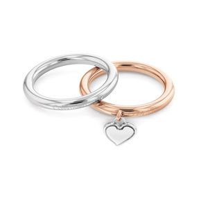 Calvin Klein Romantická bicolor souprava ocelových prstenů Captivate 35000327 52 mm obraz