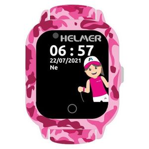 Helmer Chytré dotykové hodinky s GPS lokátorem a fotoaparátem - LK 710 4G růžové obraz