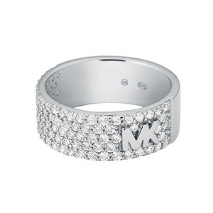 Michael Kors Třpytivý stříbrný prsten se zirkony MKC1555AN040 49 mm obraz