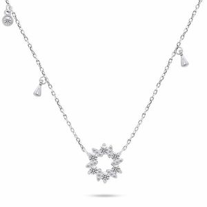 Brilio Silver Překrásný stříbrný náhrdelník se zirkony NCL92W obraz