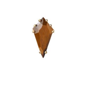 PDPAOLA Nápaditá pozlacená single náušnice AKIRO TIGER EYE PG01-677-U obraz
