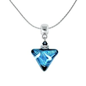 Lampglas Půvabný náhrdelník Sea Wave Triangle s ryzím stříbrem v perle Lampglas NTA12 obraz