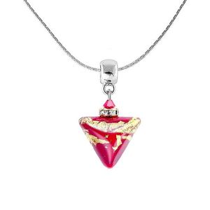 Lampglas Vášnivý náhrdelník Passionate Story Triangle s 24karátovým zlatem v perle Lampglas NTA6 obraz