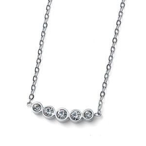 Oliver Weber Elegantní ocelový náhrdelník s čirými krystaly Change 12254 obraz