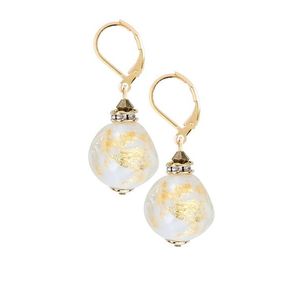 Lampglas Elegantní náušnice Gold Elegance s 24karátovým zlatem v perlách Lampglas ECQ11 obraz