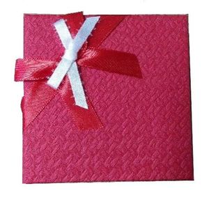 JK Box Červená dárková krabička s mašličkou GS-5/A7 obraz