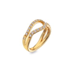 Hot Diamonds Luxusní pozlacený prsten s diamantem a topazy Jac Jossa Soul DR223 55 mm obraz