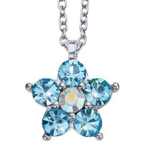 CRYSTalp Hravý náhrdelník s krystaly Party Flower 30545.AQU.R obraz