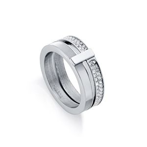 Viceroy Třpytivý ocelový prsten s kubickými zirkony Chic 1393A01 56 mm obraz