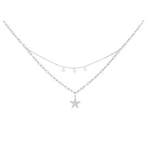 Preciosa Dvojitý stříbrný náhrdelník s kubickou zirkonií Glow 5366 00 obraz