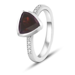 Beneto Exclusive Stříbrný prsten s výrazným granátem GRAAGG2 50 mm obraz