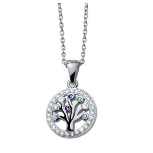 CRYSTalp Nádherný stříbrný náhrdelník Strom života Chakra 32128.S obraz