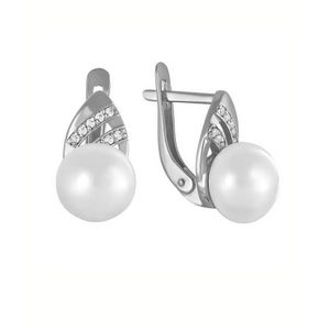 JVD Elegantní stříbrné náušnice se zirkony a perlami SVLE0992XH2P100 obraz
