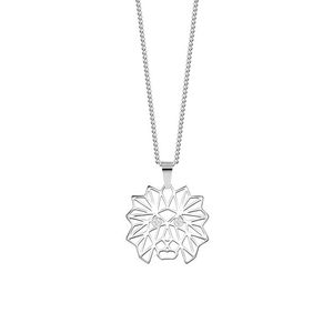 Preciosa Stylový ocelový náhrdelník Origami Lion s kubickou zirkonií Preciosa 7442 00 obraz