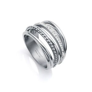 Viceroy Výrazný ocelový prsten s kubickými zirkony Chic 75306A01 52 mm obraz
