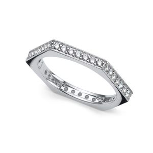 Oliver Weber Nadčasový stříbrný prsten s kubickými zirkony Edge 63266 54 mm obraz