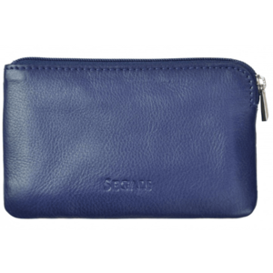 SEGALI Kožená mini peněženka-klíčenka 7289 blue obraz