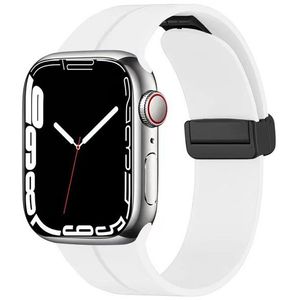 4wrist Silikonový řemínek s magnetickou sponou pro Apple Watch 38/40/41 mm - White obraz