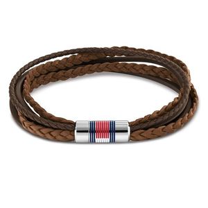 Tommy Hilfiger Luxusní pánský náramek z hnědé kůže Multi Layer 2790425 obraz