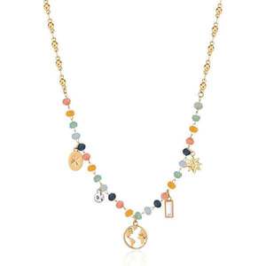 Brosway Slušivý pozlacený náhrdelník s korálky a přívěsky Chakra BHKN083 obraz