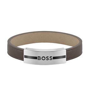 Hugo Boss Fashion kožený hnědý náramek 1580496 19 cm obraz
