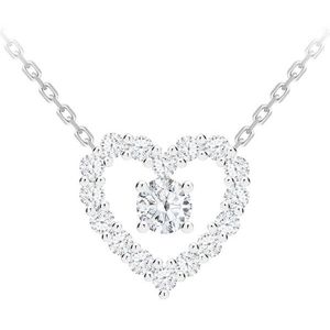 Preciosa Romantický stříbrný náhrdelník First Love s kubickou zirkonií Preciosa 5302 00 obraz