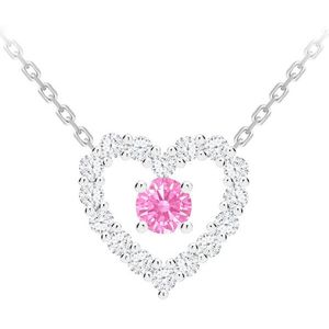 Preciosa Romantický stříbrný náhrdelník First Love s kubickou zirkonií Preciosa 5302 69 obraz