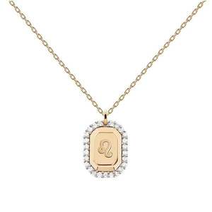 PDPAOLA Originální pozlacený náhrdelník Lev LEO CO01-572-U (řetízek, přívěsek) obraz