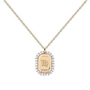 PDPAOLA Originální pozlacený náhrdelník Panna VIRGO CO01-573-U (řetízek, přívěsek) obraz