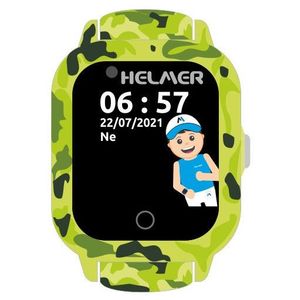 Helmer Chytré dotykové hodinky s GPS lokátorem a fotoaparátem - LK 710 4G zelené obraz