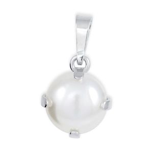 Brilio Silver Elegantní stříbrný přívěsek se syntetickou perlou 448 001 00600 04 obraz