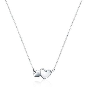 JVD Romantický stříbrný náhrdelník Spojená srdce SVLN0204XH2PL45 obraz