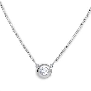 Brilio Silver Stříbrný náhrdelník s kubickým zirkonem 476 001 00124 04 obraz