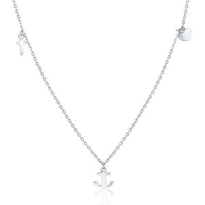 JVD Stříbrný náhrdelník se symboly SVLN0334XH20000 obraz