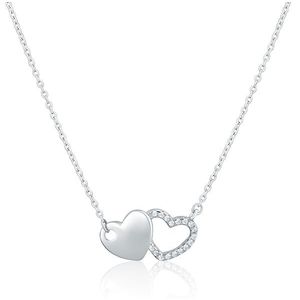 JVD Romantický náhrdelník ze stříbra Spojená srdce SVLN0438XH20045 obraz