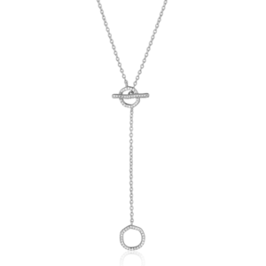 JVD Půvabný stříbrný náhrdelník se zirkony SVLN0458X75BI45 obraz