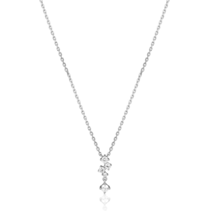 JVD Blyštivý stříbrný náhrdelník se zirkony SVLN0461X75BI45 obraz