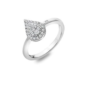 Hot Diamonds Elegantní stříbrný prsten s diamantem a topazy Glimmer DR255 50 mm obraz