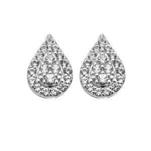 Hot Diamonds Elegantní stříbrné náušnice s diamanty a topazy Glimmer DE736 obraz