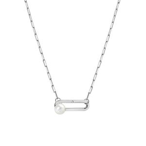 Hot Diamonds Elegantní stříbrný náhrdelník s diamantem a perličkou Linked DN172 obraz