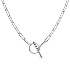 Hot Diamonds Minimalistický stříbrný náhrdelník s diamantem a topazy Linked DN171 obraz