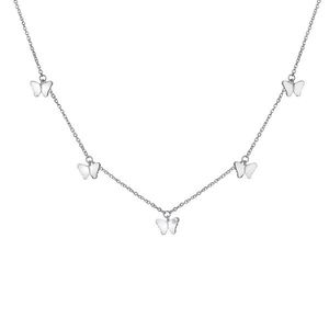 Hot Diamonds Půvabný stříbrný náhrdelník s motýlky Flutter DN168/9 32 - 39 cm obraz