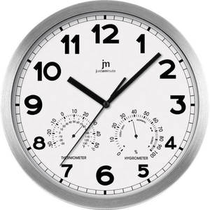 Lowell Nástěnné hodiny s teploměrem a vlhkoměrem 14931B obraz