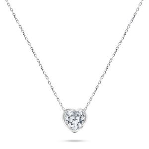 Brilio Silver Blyštivý stříbrný náhrdelník se třpytivým srdíčkem NCL69W obraz