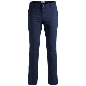 Jack&Jones Pánské kalhoty JJIMARCO Slim Fit 12150148 Navy Blazer 29/32 obraz