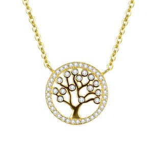 Beneto Pozlacený stříbrný náhrdelník se stromem života AGS360/47-GOLD obraz