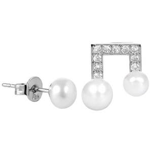 JwL Luxury Pearls Asymetrické perlové náušnice se zirkony JL0415 obraz