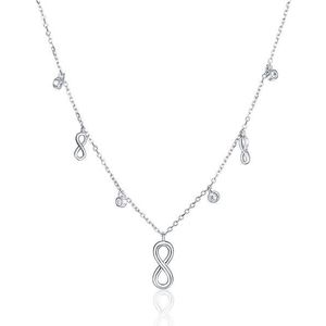 JVD Stříbrný náhrdelník se symboly Nekonečno SVLN0144XH2BI42 obraz