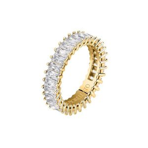 Morellato Třpytivý pozlacený prsten s čirými zirkony Baguette SAVP090 58 mm obraz